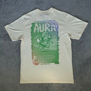 Gotcha Shirt Men's M Ivory Meditation Chakra Aura Bee Graphic Tee Skate Surf